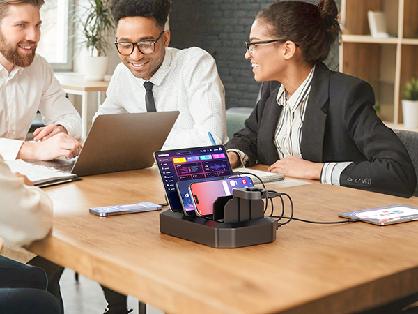 charging station for multiple devices Apple iPhone watch stand usb charging station android