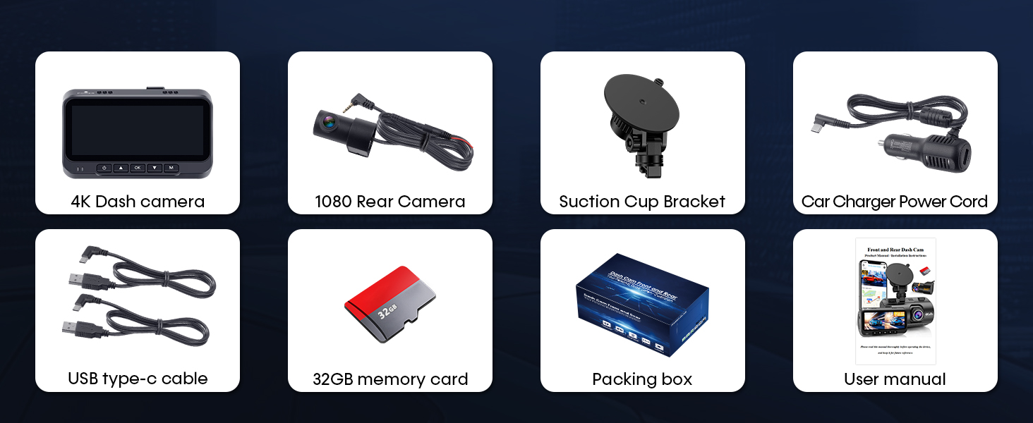 car dash camera front and rear