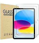 ProCase 2 Pack iPad 10.9 10th Generation 2022 Screen Protector A2696/A2757/A2777, Tempered Glass ...