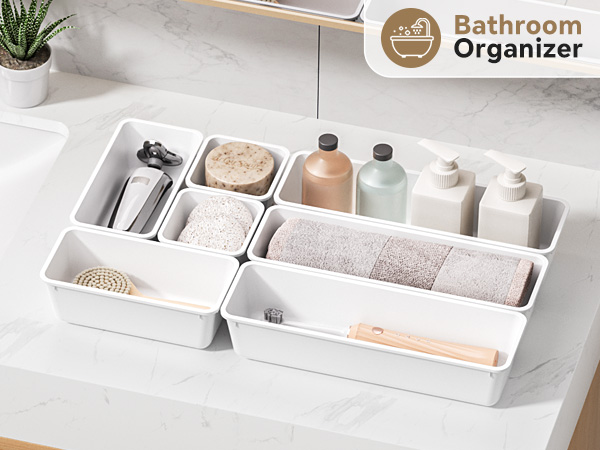 bathroom drawer organizer trays