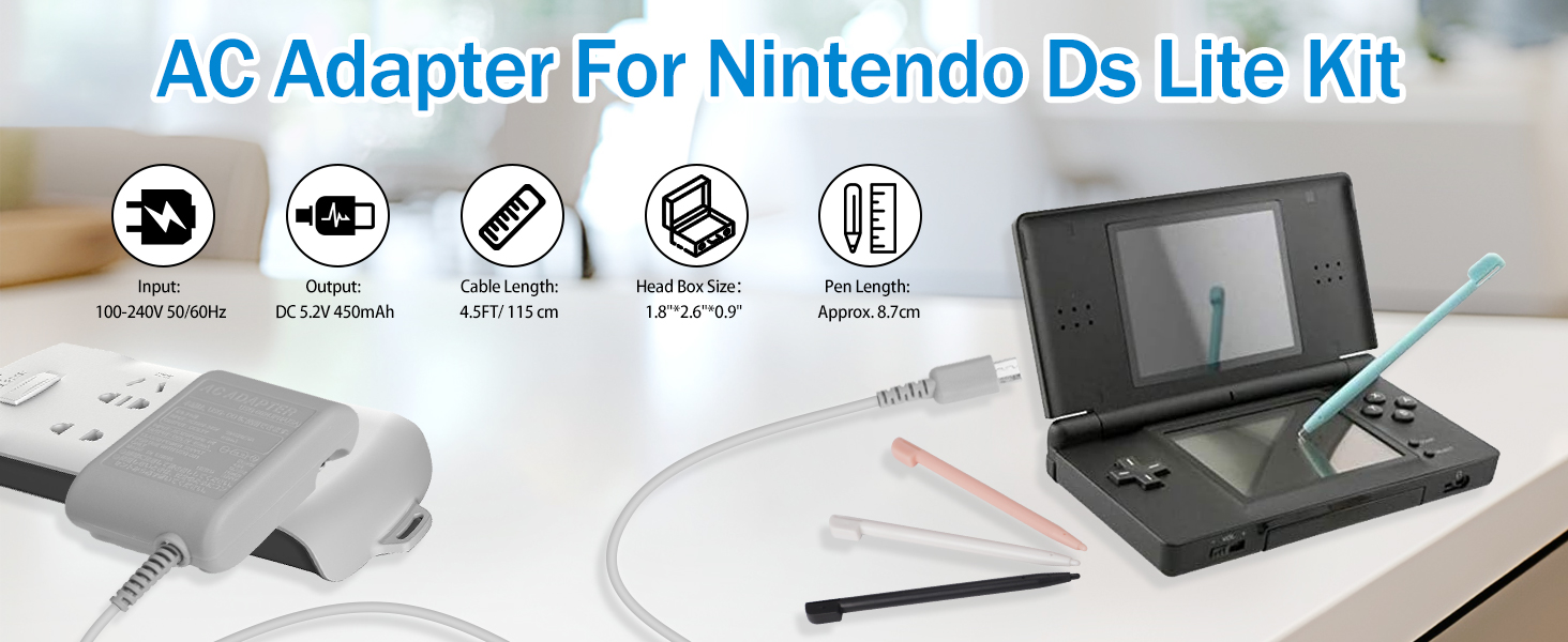 DS Lite Charger and Stylus Specifications