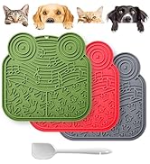 Lick Mat for Dogs &amp; Cats 3 Pack - Silicone Dog Lick Mat with Suction Cups - Anxiety Relief/Promot...