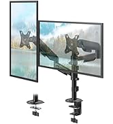 PUTORSEN Dual Monitor Stand for 17-32 Inch Screens,Holds up to 19.8lbs, Full Motion Adjustable Ti...