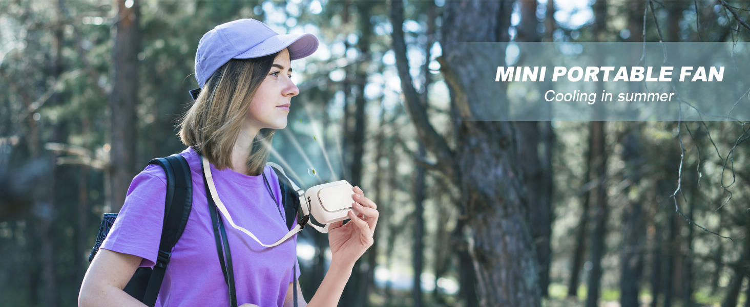 personal handheld fan portable neck fan mini small fan battery operated fan usb rechargeable fan