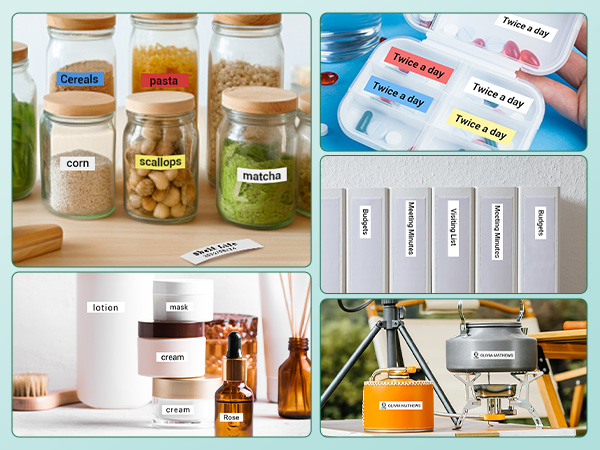 label maker for home organization jar waterproof