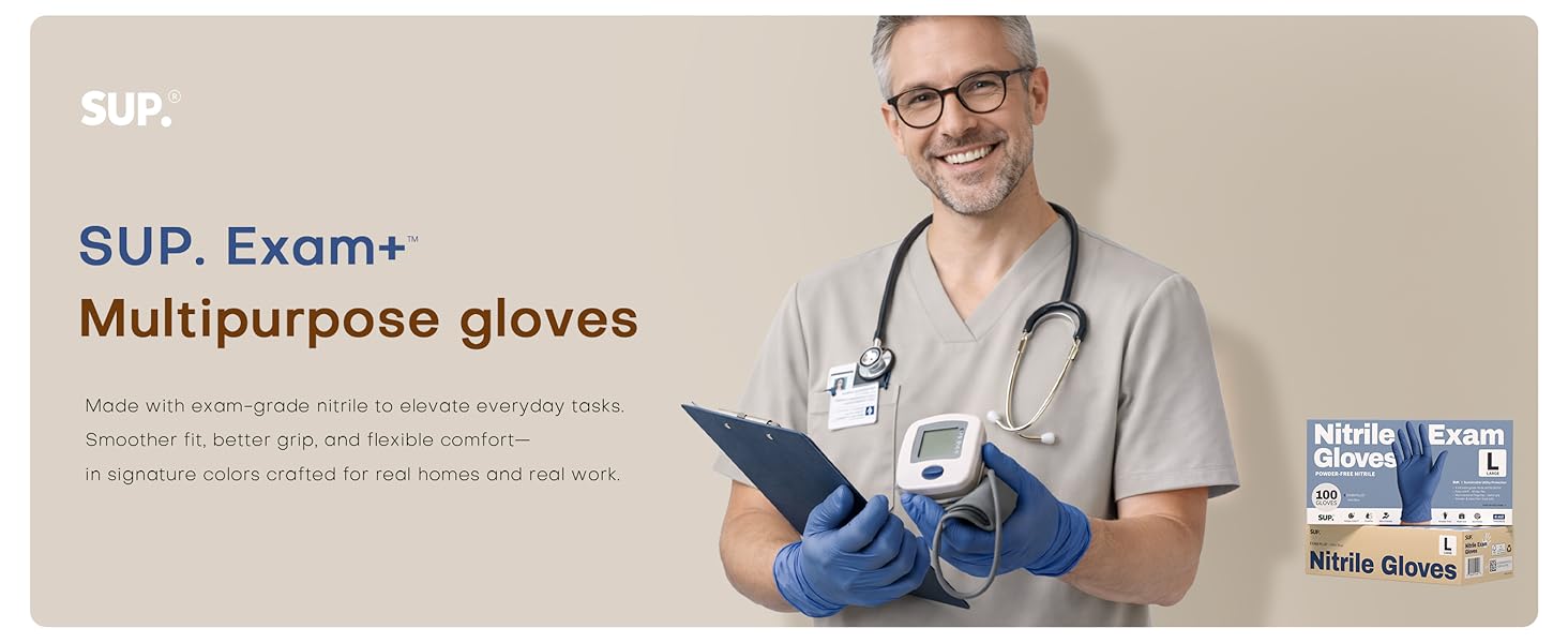 Made with exam-grade nitrile to elevate everyday tasks. Smoother fit,