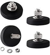 4pcs Rubber Coated Magnets with Bolts, Heavy Duty Magnets M6 Male Thread, Strong Mounting Magnets...