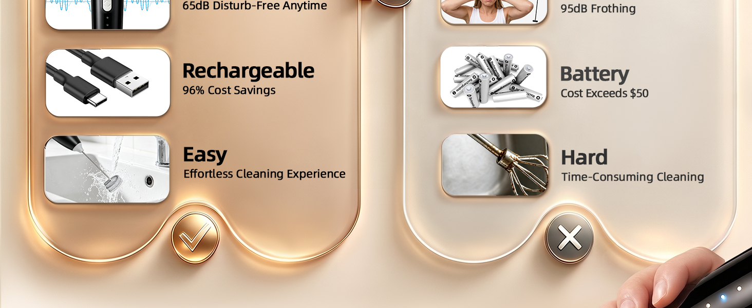 65dB Disturb-Free Anytime Rechargeable96% Cost Savings Easy Effortless Cleaning Experience