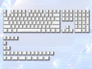 Shine Through keycaps Set,Double Shot PBT keycaps Mecha Armor