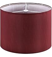 GOSO Natural Red Lamp Shade for Table Lamps Floor Lamps-13 * 13 * 10 inch (Spider) Mediun Drum La...