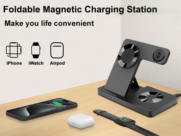 3 in 1 magnetic charging station