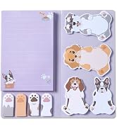 Hommie Cute Sticky Notes, Dog Sticky Notes Set Planner Dividers Self-Stick Notes Pads Animal Divi...