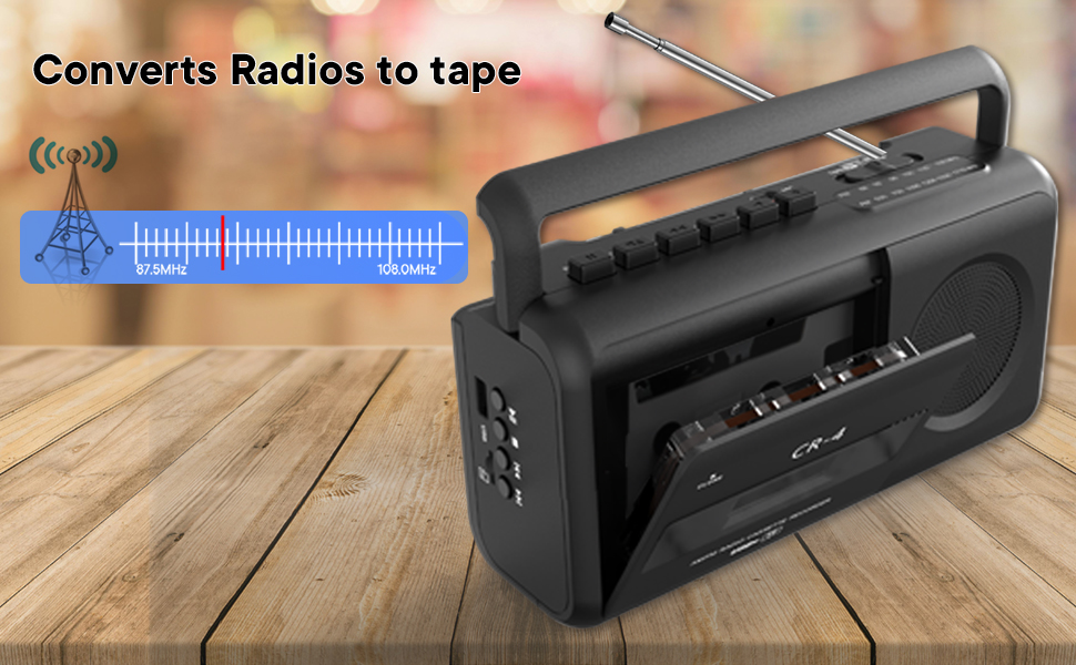 portable radio cassette player