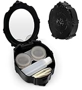 AHIER Contact Lens Case Rose Design Portable Contact Lenses Container Holder Storage Box for Home...