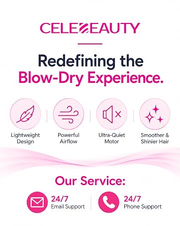 High-Speed Ionic Hair Dryer with Diffuser, 110k RPM Fast-Drying Blow Dryer