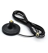 Wi-Fi Antenna Base, HUACAM HCM35N Wi-Fi Antenna Magnetic Stand Base RP SMA Male to Female Connect...