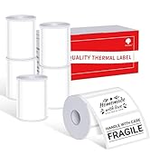[6x320 pcs] Phomemo White Labels Square Label, 1.18"x0.78" (30x20mm) Compatible with M110/M120/M2...