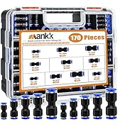 mankk 170PCS Straight Push to Connect Fittings 1/8" 1/4" 5/16" 3/8" 1/2"&amp; 4/6/8/10/12mm Quick Con...