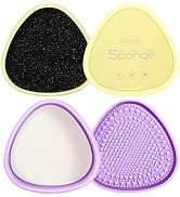 Docolor Makeup Brushes Cleaner Set Solid Soap Cleanser with Color Removal Sponge, Makeup Brush Cl...