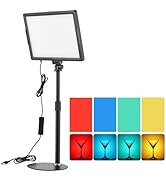 Andoer Desktop LED Video Light 15W LED Fill Light Panel with Metal Light Stand Conference Lightin...