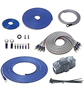 RECOIL RCK44 True 4 Gauge Complete 4-Channel CCA Amplifier Wiring Kits with OFC RCA Cable
