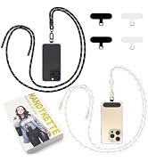Qyoocom Phone Lanyard 2 Pack Universal Crossbody Neck Strap with 4 Pads Durable Adjustable Nylon ...