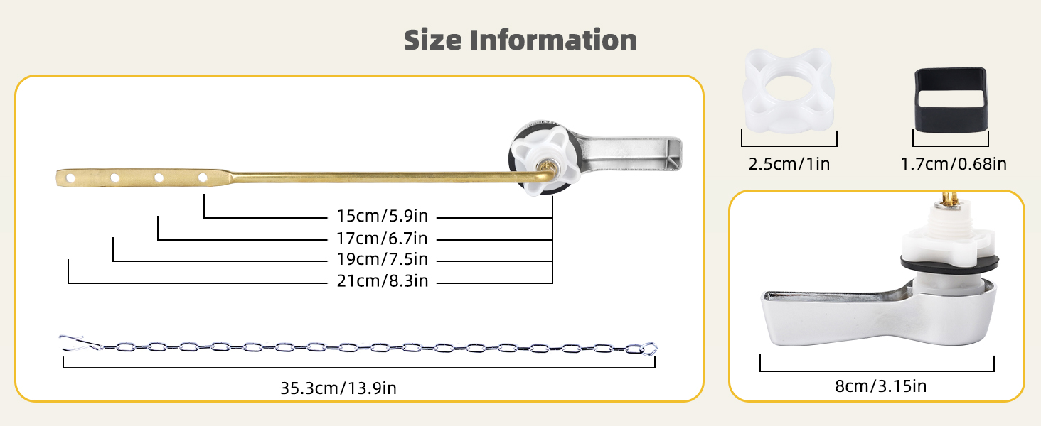 iFealClear toilet tank flush lever