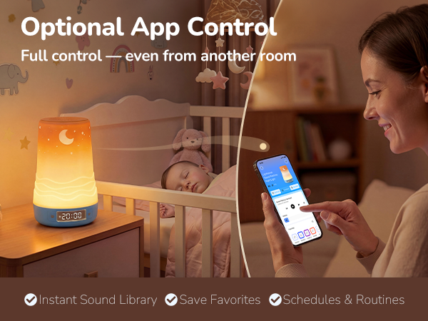 Use physical buttons or control everything from the app—choose what feels easiest for your routine.
