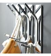 Taozun Polished Silver Towel Hooks 4pcs Stainless Steel Adhesive Hanging Hooks for Bathroom Stick...