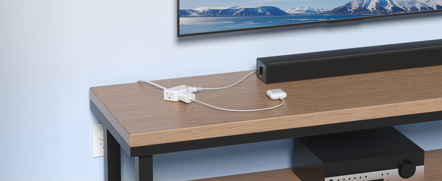 thin white extension cord