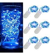 [6-Pack] 7Feet Starry String Lights,Fairy String Lights 20 Micro Starry Leds On Silvery Copper Wi...