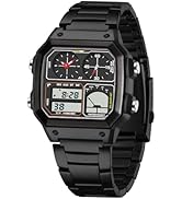 FANMIS Men's Luxury Digital Quartz Waterproof Wrist Watches Dual Time Countdown Alarm Stopwatch B...