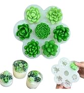 3D Succulent Silicone Mold 7 Cavities Succulent Plants Candle Molds Succulent Plants Resin Molds ...