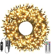 Ollny Christmas Tree Lights 400LED 132FT, Remote Plug-in Christmas Lights with Timer and 8 Modes,...