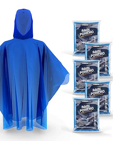 clear rain ponchos for adults