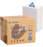 Laundry Detergent Sheets Space-Saving Travel-Deep Cleaning Santal Eco No Plastic Jug 240 Loads
