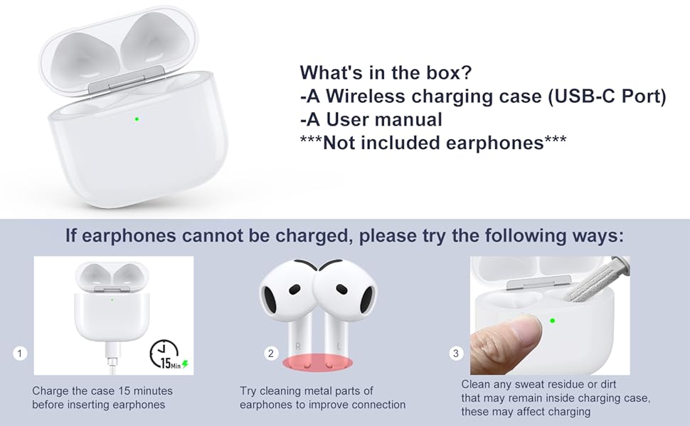charging case replacement for airpods 4