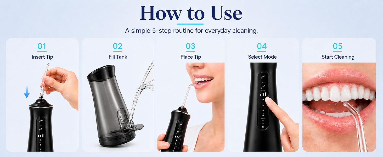 water teeth flosser