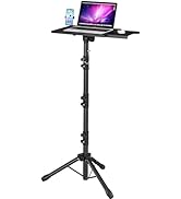 DECOSIS Tall Projector Stand with Removable Mouse Tray, Laptop Tripod Stand from 23.5"-63.5" Adju...