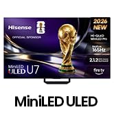 Hisense 55" U7 Mini-LED ULED 4K UHD Best Premium Gaming Google Smart TV (55U7SG, 2026 NEW) - Hi-Q...