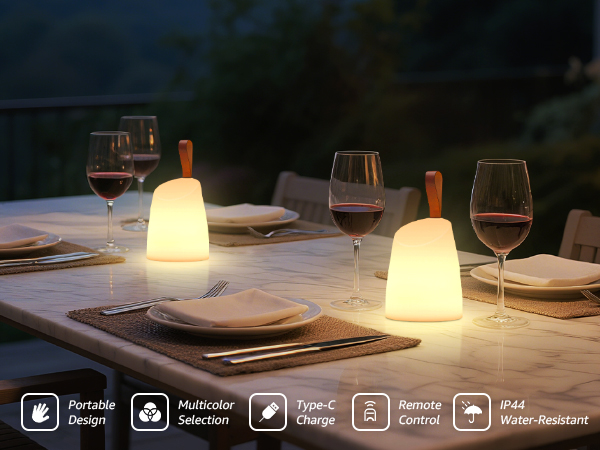 uuffoo 2 Pack Portable Outdoor Table Lamp LED Camping Lantern