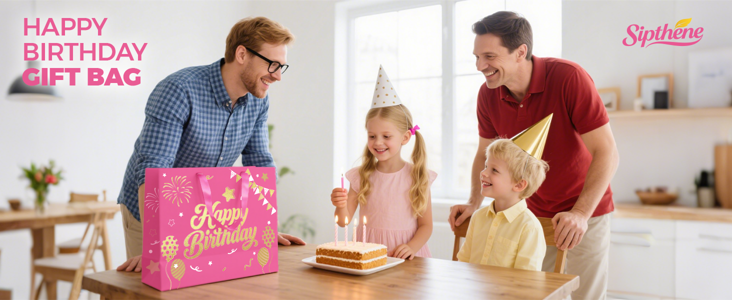 Pink Birthday Gift Bag