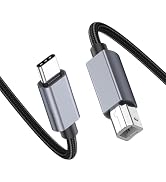 Danfetsoy USB C to USB B Cable 6FT, USB B Male to USB C Male Printer Cable for Printer, Scanner, ...