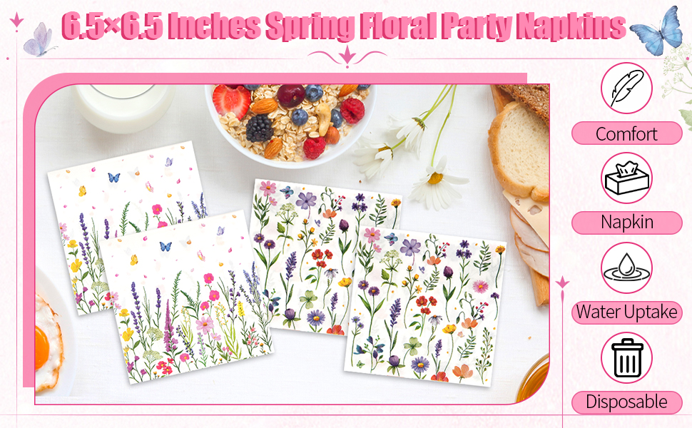 wildflower napkins