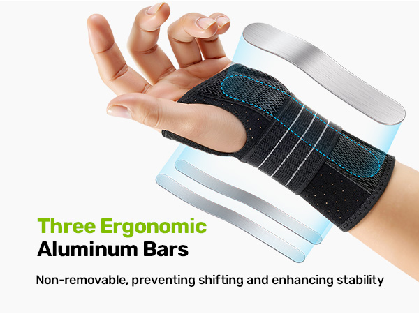 Wrist Support with 3 Metal Splints