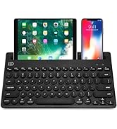 Attoe Wireless Keyboard, Dual Channel Multi-Device Universal Cute Wireless Bluetooth Keyboard Por...