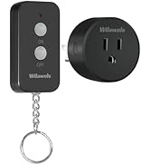 Black Remote Control Outlet, WILAWELS Wireless Remote On Off Switch for Outlet, Remote Light Swit...