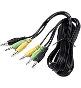 UpperFu Replacement 3.5mm 1/8" TRS Stereo 3 to 3 Mini Jack Color Coded Audio Cable Compatible wit...