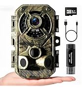 Digitgarden Trail Camera 32MP 2.7K, Mini Game Camera with Night Vision, Motion Activated 0.2s Tri...