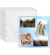 Zandfelo 100 Pcs 12x12 Inch Scrapbook Refill Pages, Clear Sheet Protectors Fit 3 Ring Binder &amp; 12...
